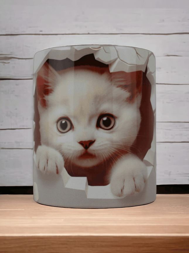 Tasse 11 oz mit 3D-Katze, geschenk - Styon