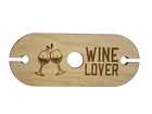 Wein und Glashalter holz Abmessungen 27,5x11x0,7 cm - Styon